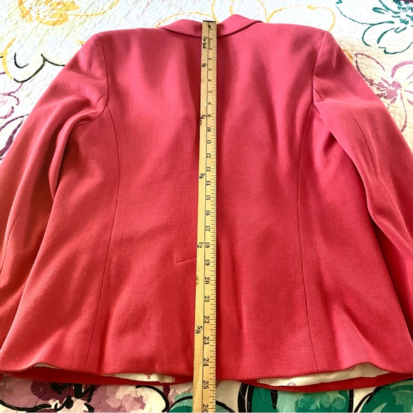 Classic Talbots Deep Coral Blzaer Size 10 EUC - Picture 13 of 13